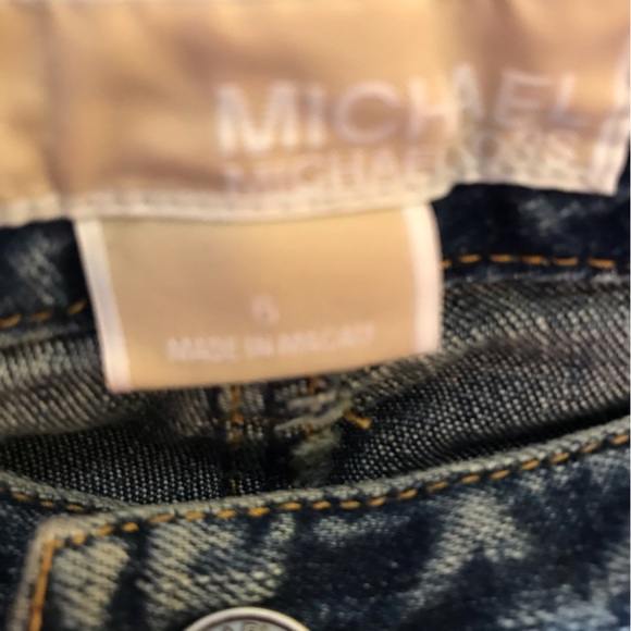 NWOT Michael Kors straight jeans pink flowers embroidered Size 6 30 x 28 - Picture 4 of 10